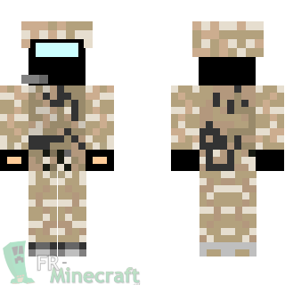 Aperçu de la skin Minecraft Militaire du désert