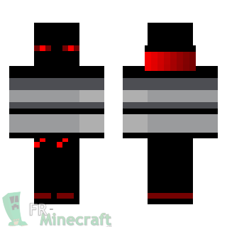 Aperçu de la skin Minecraft Enderman en sweat rouge