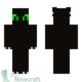 Aperçu de la skin Minecraft Monstre aux yeux verts