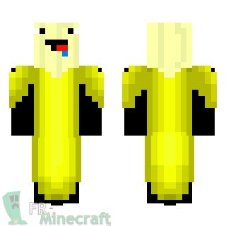 Aperçu de la skin Minecraft Banane ouverte