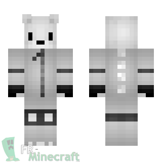 Aperçu de la skin Minecraft Koala habillé en gris
