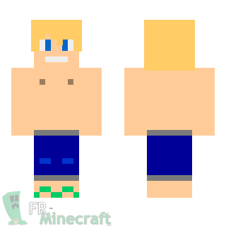 Aperçu de la skin Minecraft Homme tenue de plage