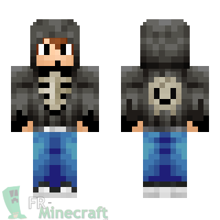 Aperçu de la skin Minecraft Garçon squelette