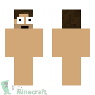 Aperçu de la skin Minecraft Homme nu