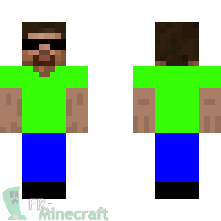 Aperçu de la skin Minecraft Steve touriste