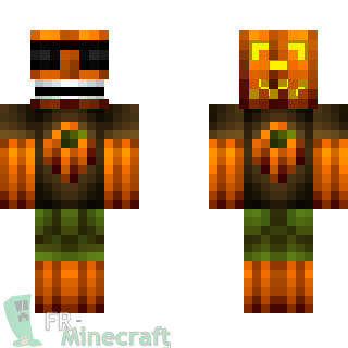 Aperçu de la skin Minecraft Citrouille cool