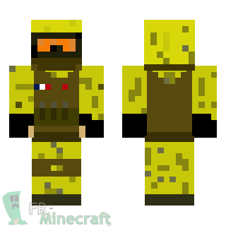 Aperçu de la skin Minecraft Soldat Français Du Sable