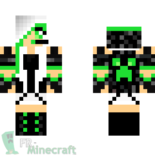 Aperçu de la skin Minecraft Fille verte