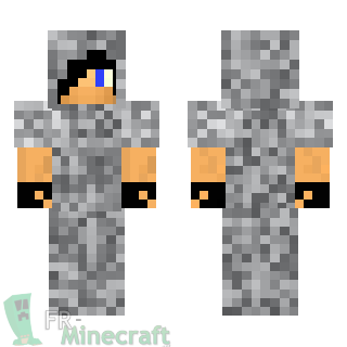 Aperçu de la skin Minecraft Garçon déguisé en roche