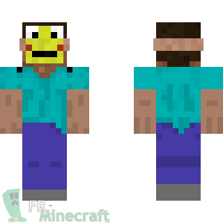 Aperçu de la skin Minecraft Steve avec un masque