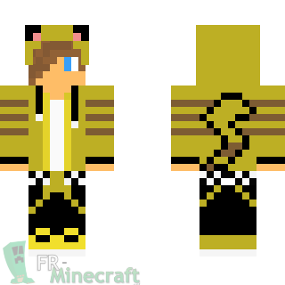 Aperçu de la skin Minecraft Costume de Pikachu garçon