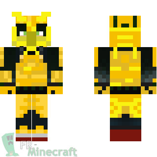 Aperçu de la skin Minecraft Samouraï jaune
