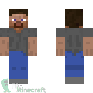 Aperçu de la skin Minecraft Steve In Black