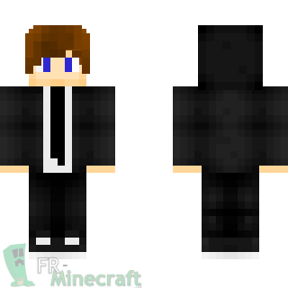 Aperçu de la skin Minecraft Garçon pull noir