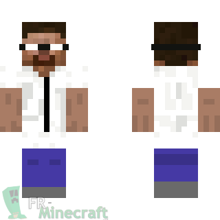 Aperçu de la skin Minecraft Steve Scientifique