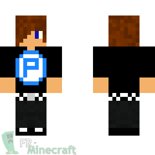 Aperçu de la skin Minecraft Garçon avec lettre P