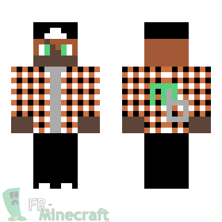 Aperçu de la skin Minecraft Garçon chemise à carreaux et casquette