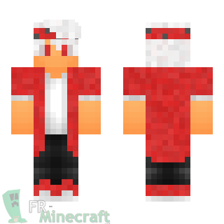 Aperçu de la skin Minecraft Garçon longue veste rouge