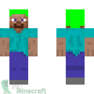 Aperçu de la skin Minecraft Steve qui sort du coiffeur