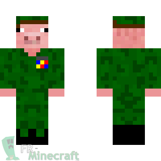 Aperçu de la skin Minecraft Cochon militaire