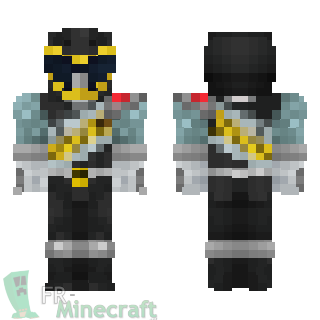 Aperçu de la skin Minecraft Dino charge noir - Power rangers