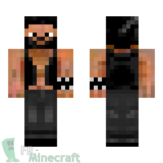 Aperçu de la skin Minecraft Homme en tenue de métalleux