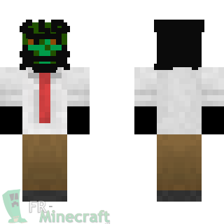 Aperçu de la skin Minecraft Monstre habillé et cravate