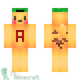 Aperçu de la skin Minecraft Pikachu casquette verte