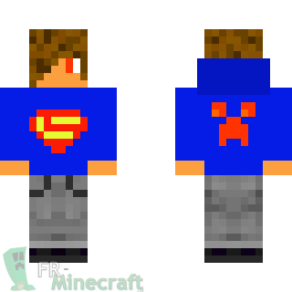 Aperçu de la skin Minecraft Ado T-shirt Superman