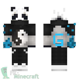 Aperçu de la skin Minecraft Panda maléfique Yin Yang