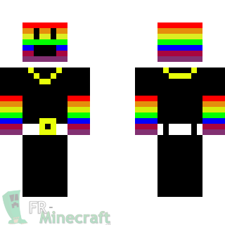 Aperçu de la skin Minecraft Rainbow Boy