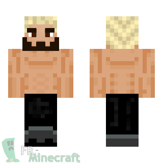 Aperçu de la skin Minecraft Homme barbu torse-nu