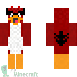 Aperçu de la skin Minecraft Angry Bird